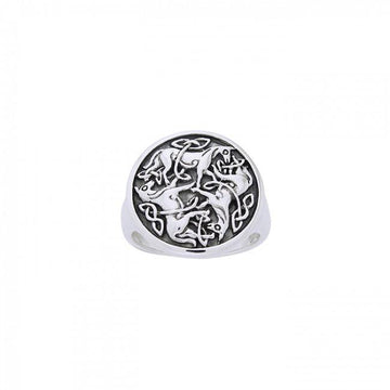 Celtic Knot Horse Ring TRI901 - Jewelry